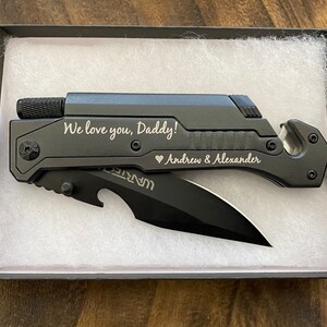 Fathers Day Gifts For Dad Pocket Knife Dads Fathers Day Gift Daddy Gift Birthday Gift Gift for Husband Gifts For Him Engraved Knife image 2