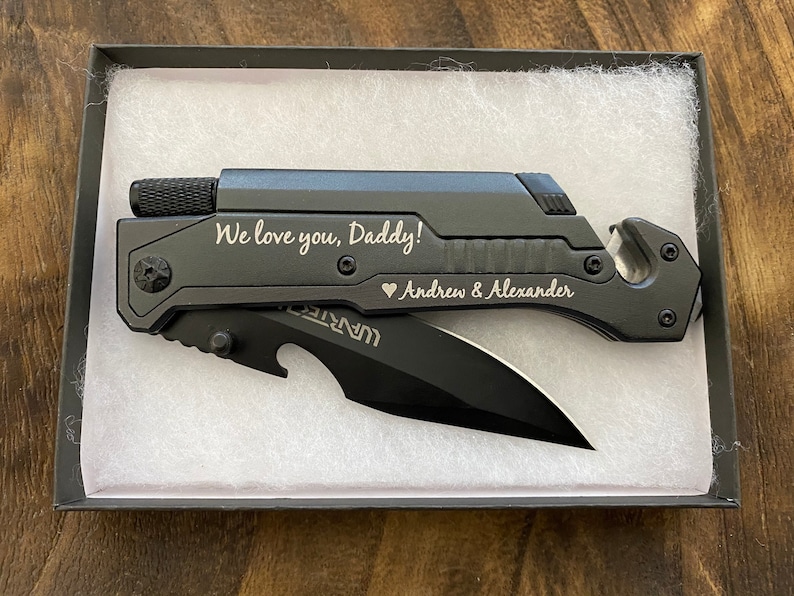 Fathers Day Gifts For Dad Pocket Knife Dads Fathers Day Gift Daddy Gift Birthday Gift Gift for Husband Gifts For Him Engraved Knife image 2