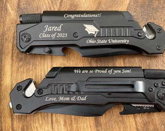 Personalized College Graduation Gifts - High School Graduation - Senior Class of 2024- Gifts for College Grads -Knive for Men Engravable
