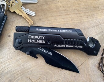 Personalized Fathers Day Gift for Men- Personalized Officer LEO Gifts -Thin Blue Line - Cop Gift Ideas - Police Fathers Day Gift