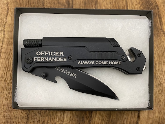 Personalized Police Officer Gifts Thin Blue Line Law Etsy