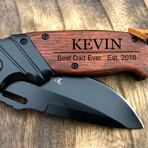 New Dad Gift First Fathers Day Gift Dad Gift Husband Gift Husband Birthday Fathers Day Gift From Daughter Gift Personalized Pocket Knife image 2