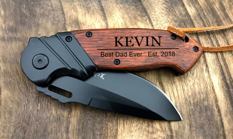 New Dad Gift First Fathers Day Gift Dad Gift Husband Gift Husband Birthday Fathers Day Gift From Daughter Gift Personalized Pocket Knife image 2