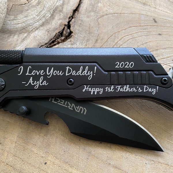 Fathers Day Gift from Daughter Father's Day Gift from Wife First Father's Day Gift from Kids Personalized Engraved Pocket Knife Gift