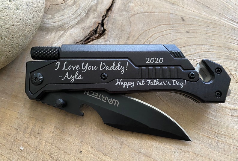 Fathers Day Gift from Daughter Father's Day Gift from Wife First Father's Day Gift from Kids Personalized Engraved Pocket Knife Gift 