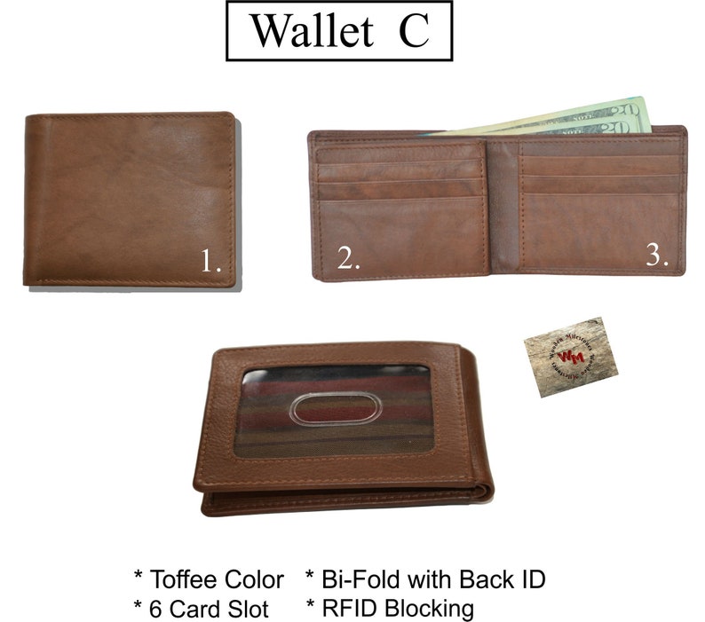 Husband Anniversary Gift Leather Wallets for Men Boyfriend Etsy