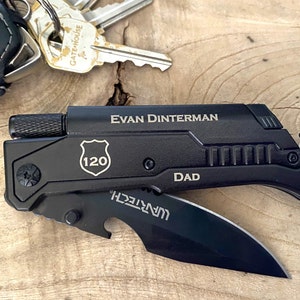 Personalized Police Officer Gifts Thin Blue Line Law Enforcement Gifts Police Fathers Day Gift Personalized Fathers Day Gift for Men image 2