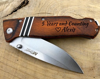 Personalized Anniversary Gift Husband Gift Boyfriend Gift Engraved Knife Mens Gift Gifts for Him Engraved Pocket Knife Dad Gift Fathers Day