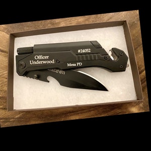 Police Fathers Day Gift Personalized Knife for Him Police Officer Gifts for Men Engraved Knife Personalized Fathers Day Law Enforcement