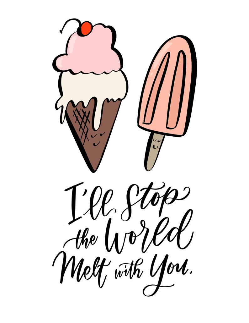 I'll Stop the World and Melt with You Love Card Hand | Etsy