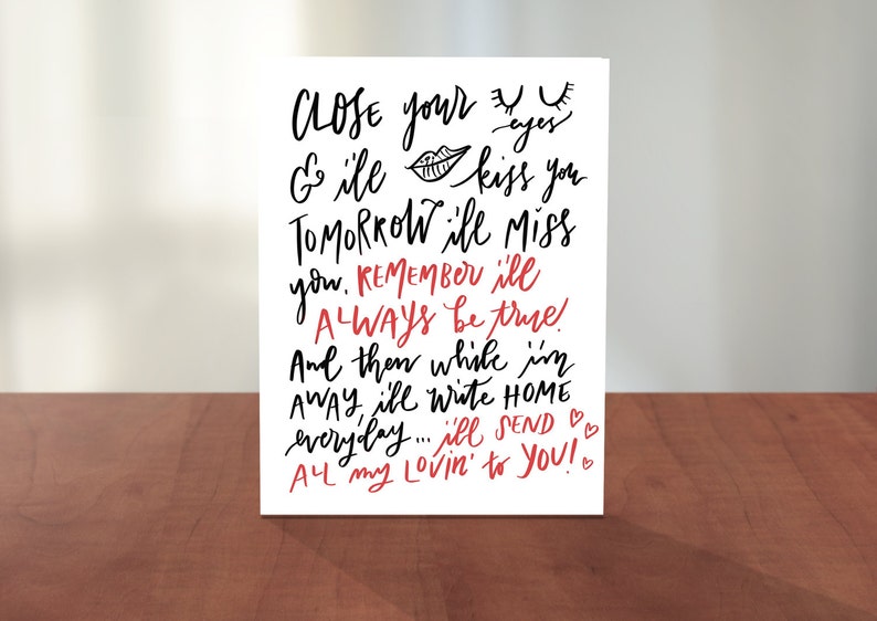 all my loving beatles lyrics valentine's day card cute etsy