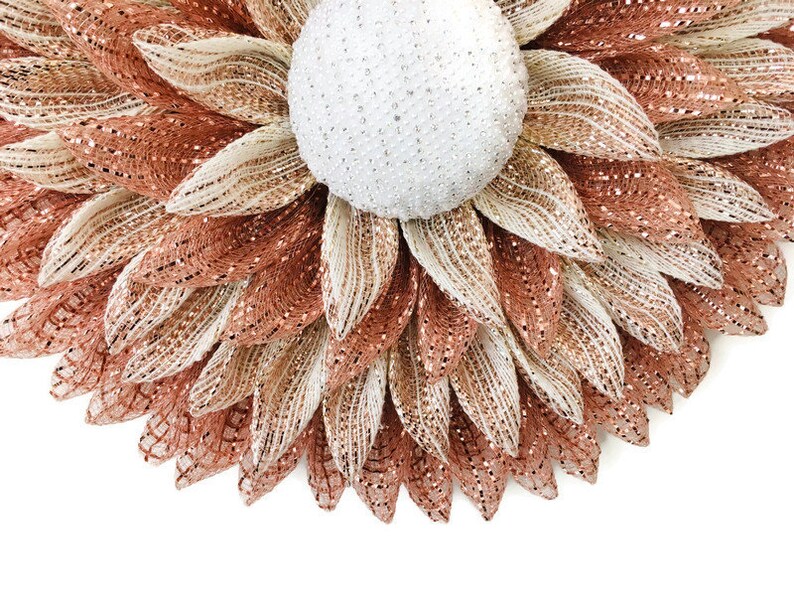 Rose/gold Flower Wreath for Front Door Anytime Porch Decor Etsy