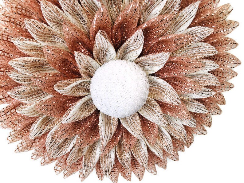 Rose/gold Flower Wreath for Front Door Anytime Porch Decor Etsy