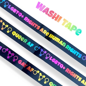 LGBT Washi Tape, LGBTQ Washi Tape, Gay Washi Tape, Lesbian Washi Tape, Bi Washi Tape, Trans Washi Tape, Queer Washi Tape, Gay Bullet Journal