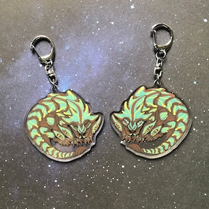 Double-sided Kaiju Charm Keychain