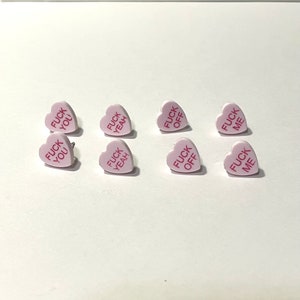 F-Bomb Heart Earring Set