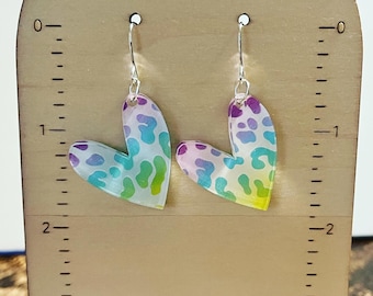 Retro Heart Earrings