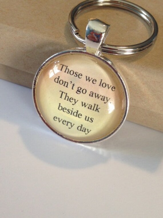 Gold Go Away keychain