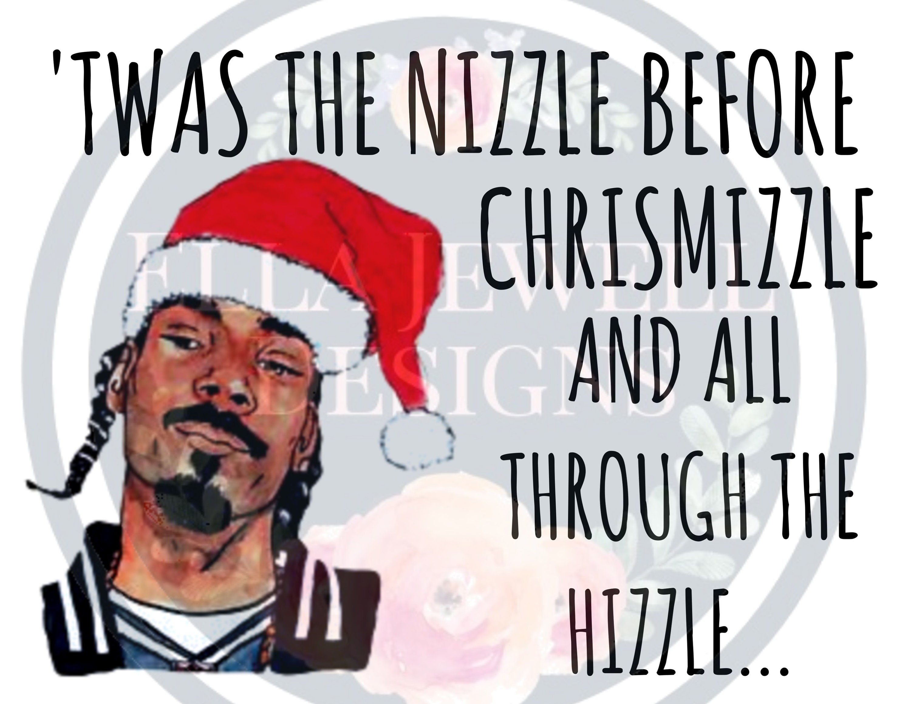 Snoop Dogg Christmas Sublimation Transfer or Wall Art PNG File Etsy