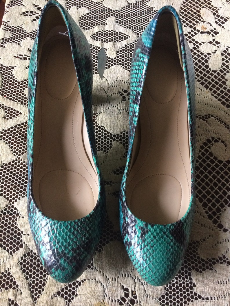 calvin klein snakeskin pumps