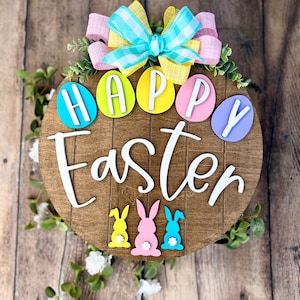Easter Front Door Decor | Easter Wreath | Easter Decor | Happy Easter | Front Door Wreath | Easter Door Hanger | Easter Door Wreath Bunny