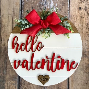 Valentine's Front Door Decor | Valentines Decor | Valentine's Wreath | Valentine's Door Hanger | Valentine's Door Wreath | Valentines Sign