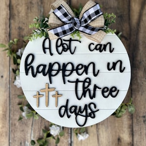 Easter Front Door Decor | Jesus Sign | He Is Risen | He Is Risen Cross | Easter Front Door Wreath | Easter Door Hanger | Easter Door Wreath