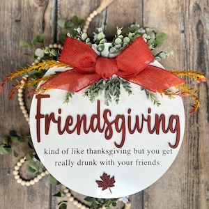 3D Friendsgiving Door Hanger, Thanksgiving, Friendsgiving, Funny ...