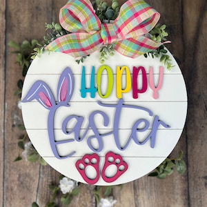 Easter Front Door Decor | Easter Wreath | Easter Decor | Happy Easter | Front Door Wreath | Easter Door Hanger | Easter Door Wreath Bunny