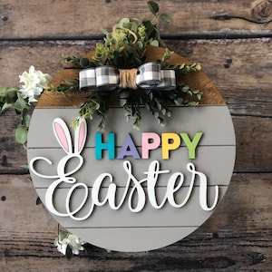 Easter Front Door Decor | Easter Wreath | Easter Decor | Happy Easter | Front Door Wreath | Easter Door Hanger | Easter Door Wreath Bunny