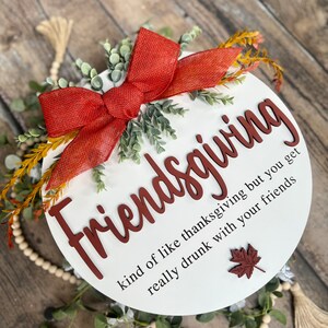 3D Friendsgiving Door Hanger, Thanksgiving, Friendsgiving, Funny ...