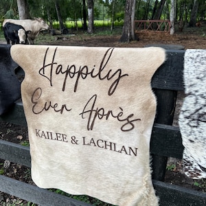 Pelle bovina incisa al laser: Pelle di vitello personalizzata con marchio, decorazioni per matrimoni, decorazioni per camerette, marchio, logo