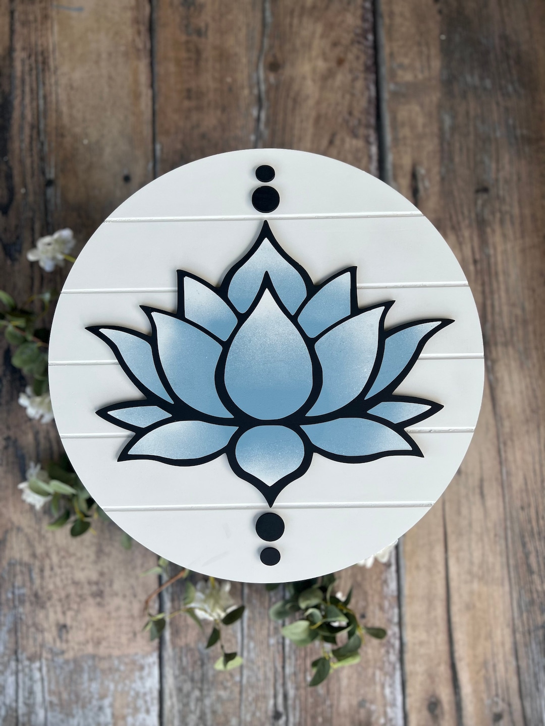 Handcrafted Wooden Lotus Wall Decor: 3D Laser Cut Door Hanger - Etsy