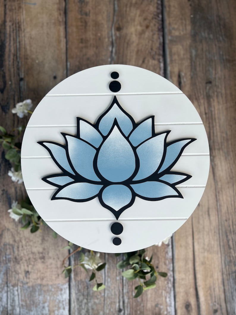 Handcrafted Spiritual Wooden Lotus Wall Decor Room Etsy