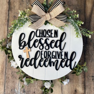 Easter Front Door Decor | Jesus Sign | He Is Risen | He Is Risen Cross | Easter Front Door Wreath | Easter Door Hanger | Easter Door Wreath