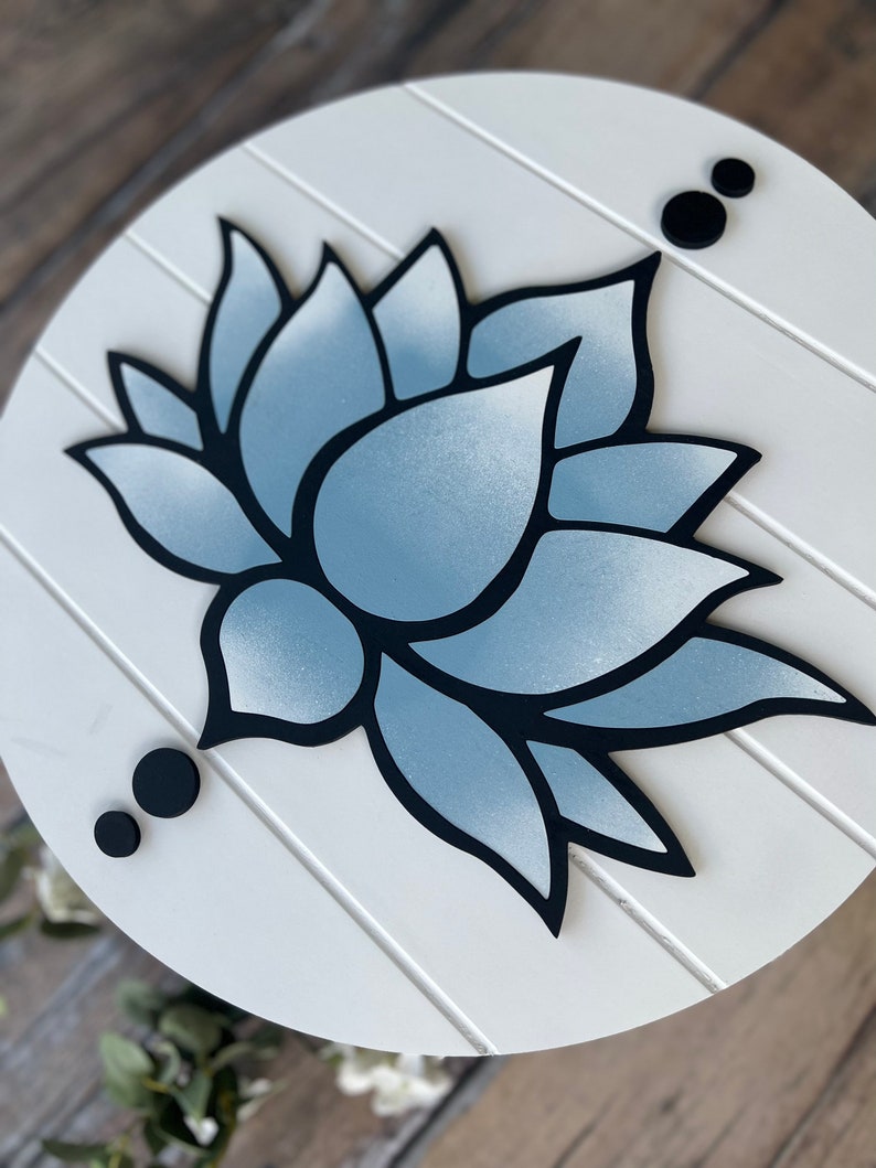 Handcrafted Spiritual Wooden Lotus Wall Decor Room Etsy