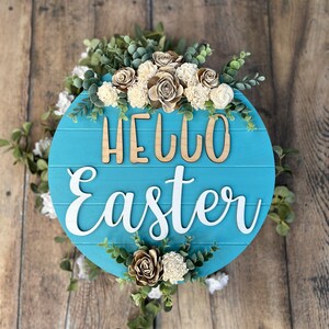 Easter Front Door Decor Easter Blessings Hello Easter | Easter Front Door Wreath | Easter Door Hanger Easter Door Wreath Easter Gift