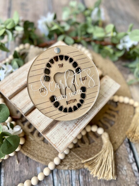 Personalized Baby Tooth Keepsake Box: Birch Wood Tooth Fairy Gift