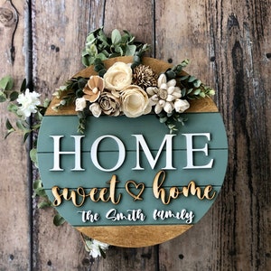 Front Door Decor Front Door Wreath Welcome Sign Front Door Sign Welcome Door Hanger Year Round Door Hanger Mothers Day Gift Wedding Shower