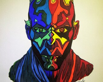 Darth Maul Prism Portrait Print