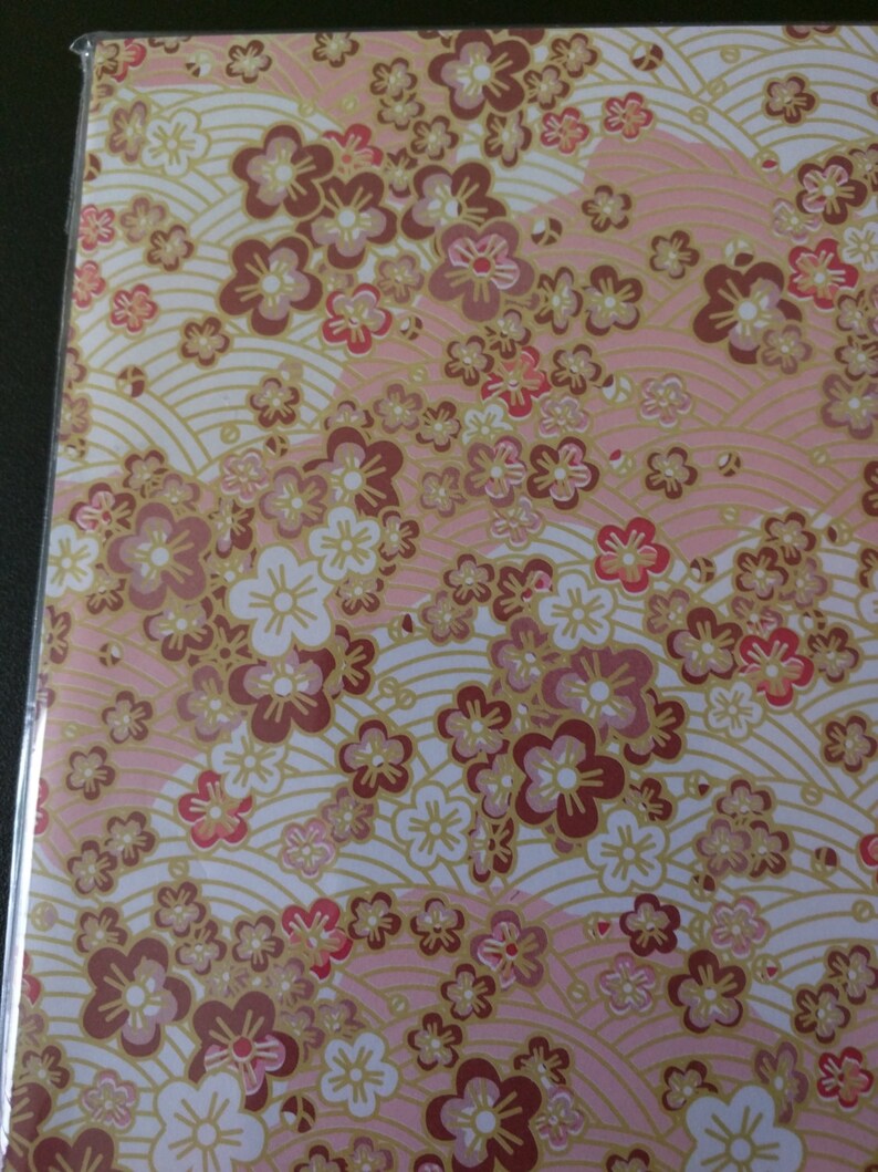 Download Japanese Traditional Cherry Blossom Chiyogami Paper Pack Sakura 4 Different Flower Patterns 15 X 15 Cm Square Scrapbooking Papercraft