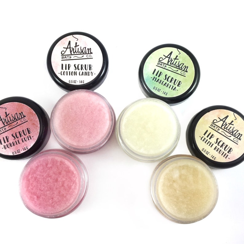 Lip Scrub Set of 4 YOU CHOOSE FLAVORS Sugar Lip Scrub Etsy
