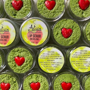 Mean One Lip Scrub Exfoliator en Moisturizer van Artisan Bath Co | Gearomatiseerde lipsuikerscrub | 2 in 1 Lipscrub met Balsem | Kousvuller