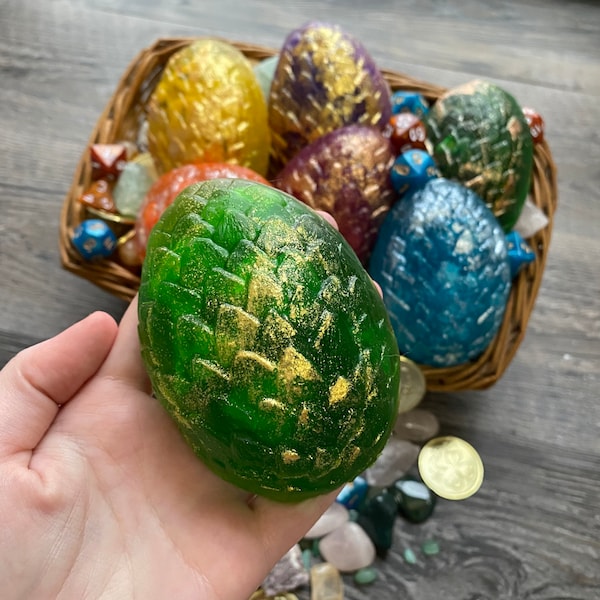 Dés de savon | Egguf de dragon | Donjon | J20 | RPG | Plateau de table | Polyèdre | Butin | Cadeau de jeu | Cadeau DM | Maison | Trônes