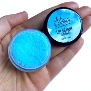 Blue Slushie Lip Scrub - Sugar Lip Scrub - Hydraterende Lip Exfoliation - Gearomatiseerde Lip Sugar Scrub - 2 in 1 Lip Scrub met balsem