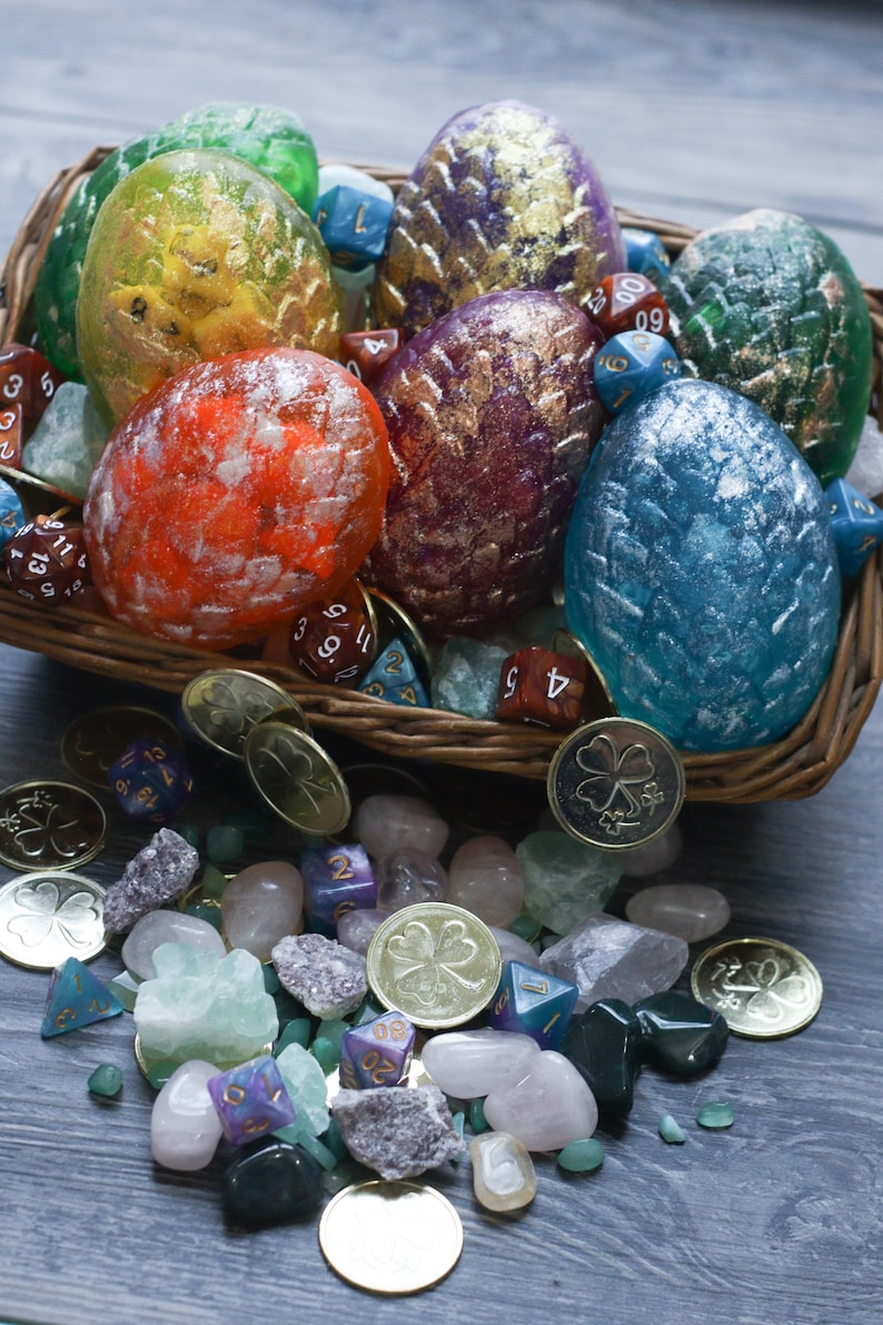 Dés de savon | Egguf de dragon | Donjon | J20 | RPG | Plateau de table | Polyèdre | Butin | Cadeau de jeu | Cadeau DM | Maison | Trônes image 2
