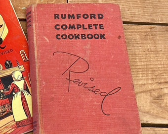 Rumford Complete Cookbook, Revised, by Lily Haxworth Wallace Circa 1940 - Vintage Cook Book