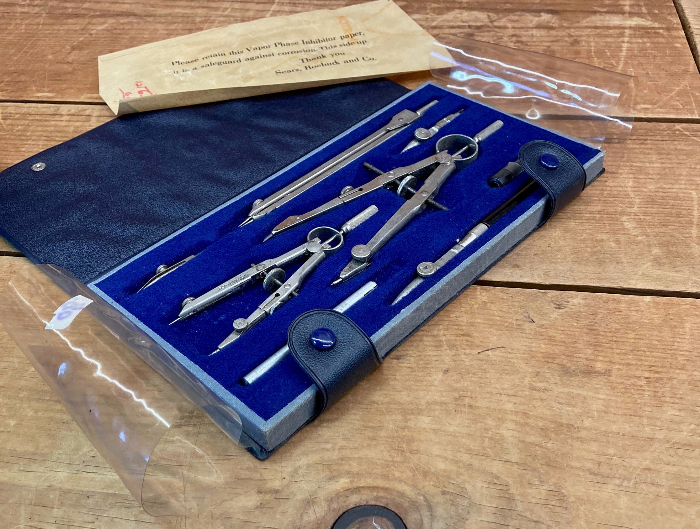 Vintage Sears Drafting Set #608.5124.2 Made in Germany