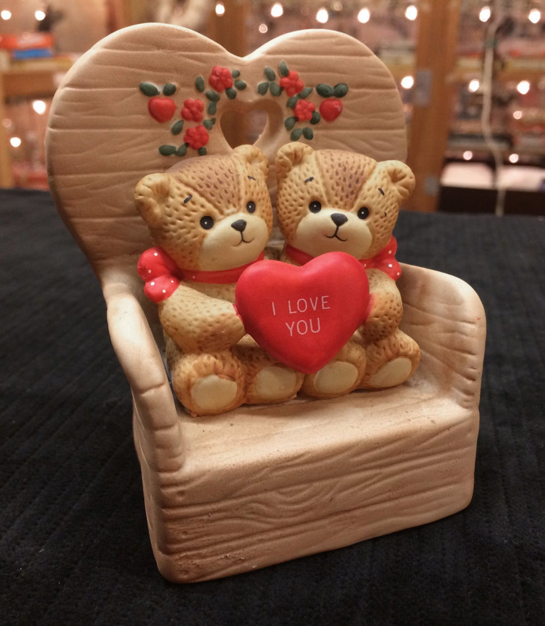 Vintage 1988 Lucy and Me i Love You Teddy Bears, tea for Two Music Box by Enesco Etsy