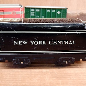 Marx Trains New York Central Tender 1950s O27 Gauge for use with Two Rail Track Similar to Hafner, railroadiana, railroad gift, train gift